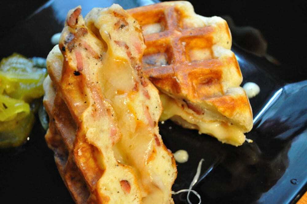 Bacon Waffle Grilled Cheese - Food Gypsy