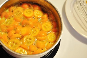 Simmering kumquats - Food Gypsy