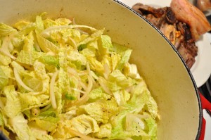 Sweat onions & cabbage - Food Gypsy