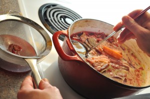 Clarifying the borscht - Food Gypsy