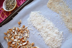 Almonds, coconut, sesame seeds & sunflower seeds - Food Gypsy