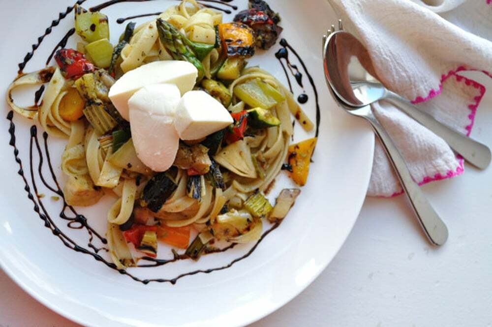 Grilled Vegetable Pasta - Food Gypsy