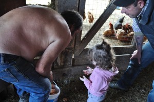 Mariposa Farm, Ian gahtering eggs - Food Gypsy