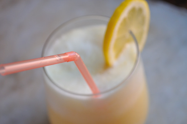 Lemon Blood Orange Float, with straw - Food Gypsy