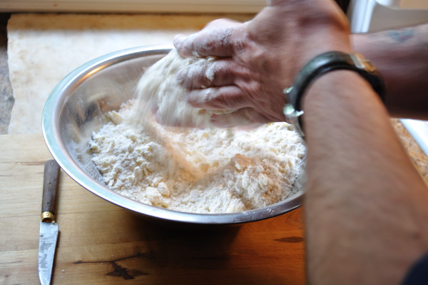 Rub the butter/flour mixture between your hands - Food Gypsy