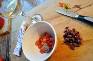 Tomato Olive relish ingredients - Food Gypsy