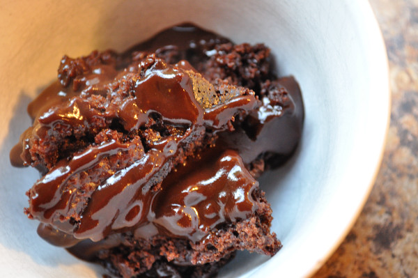 Mom's Chocolate Pudding Cake, in the bowl - Food Gypsy