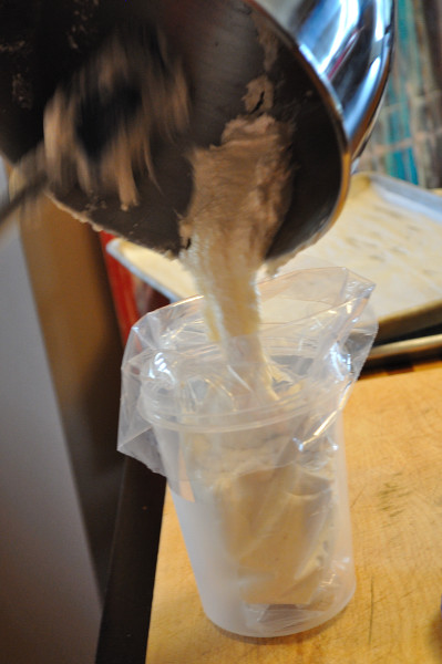Pour mixture into piping bag - Food Gypsy