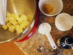 Mixing Lemon Shortbreads - Food Gypsy