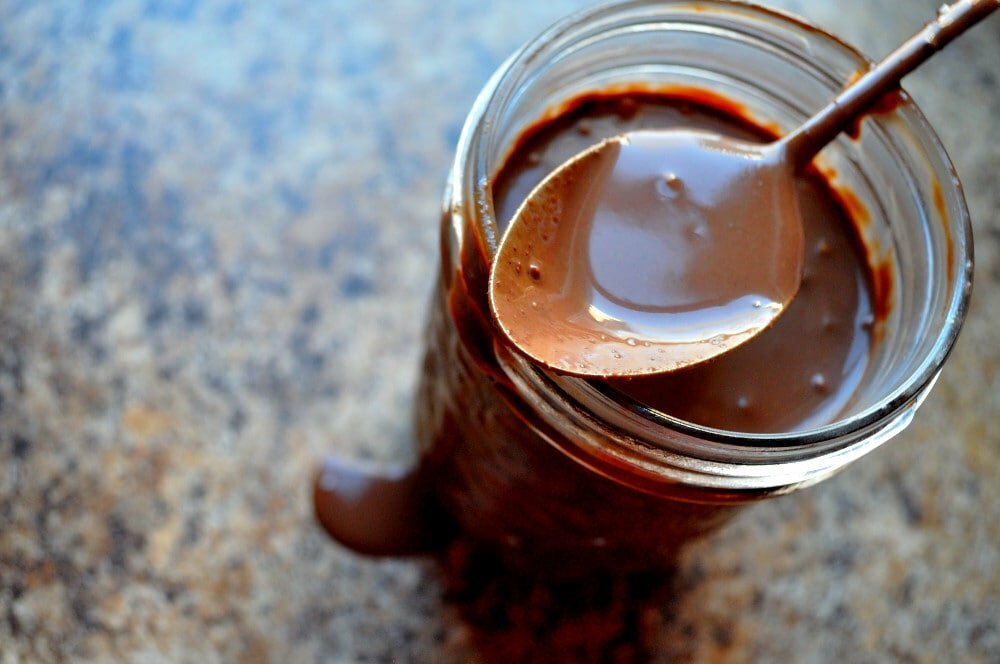 Hot Chocolate Syrup, spoon - Food Gypsy