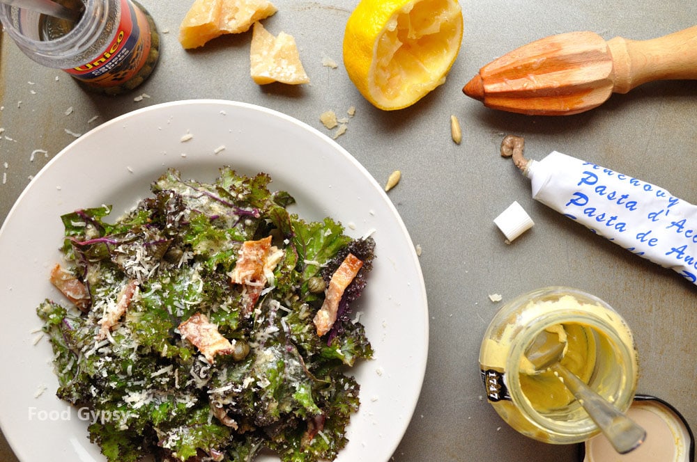 Kale Caesar Salad, lead - Food Gypsy