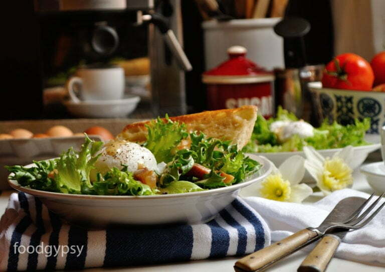 Friseé Salad with Lardons and Egg Food Gypsy Easy, Delicious