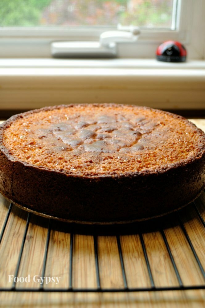 Rustic French Honey Cake, cooling - Food Gypsy