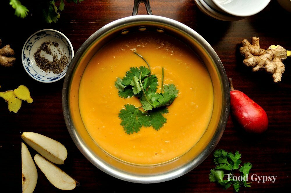 Sweet Potato Pear Ginger Soup - Food Gypsy