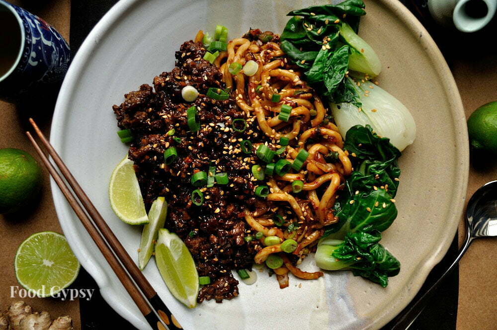 Korean Beef and Kimchi Noodles, Food Gypsy