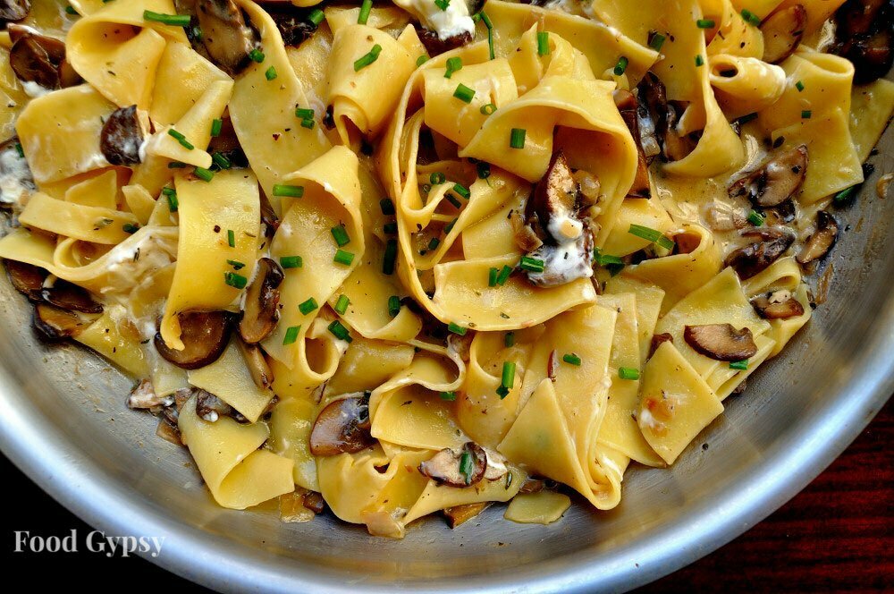 Pappardelle Pasta Mushrooms, Food Gypsy